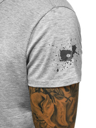 Camiseta de hombre gris OZONEE JS/SS100730Z