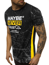 Camiseta de hombre negra OZONEE JS/SS10915