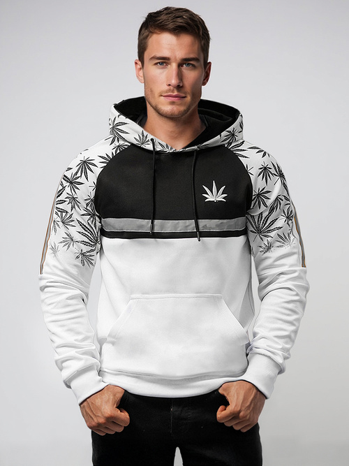Sudadera de hombre blanca OZONEE O/B268