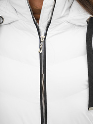 Chaqueta de mujer blanca OZONEE JS/M736/281Z