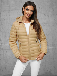 Chaqueta de mujer beige OZONEE JS/16M9101/254