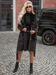 Abrigo de mujer negras OZONEE JS/53M5200/1Z