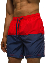 Bañador de hombre rojo y azul marino OZONEE JS/HM062