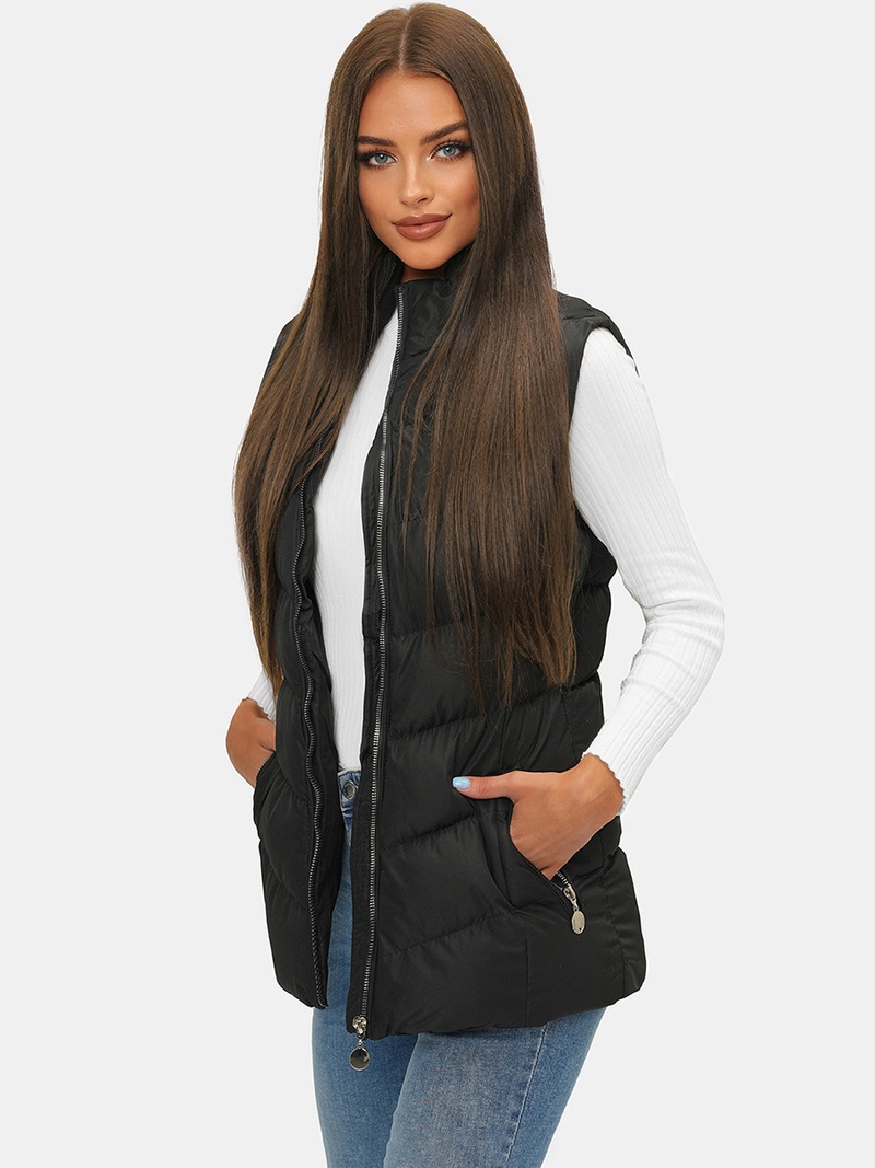 Chaleco de mujer negro OZONEE JS/M719/392