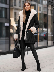 Chaqueta de mujer en negra OZONEE JS/M763/392Z