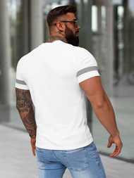 Camiseta de hombre blanco OZONEE JS/8B1701/1
