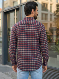 Camisa de hombre burdeos OZONEE V/V176Z