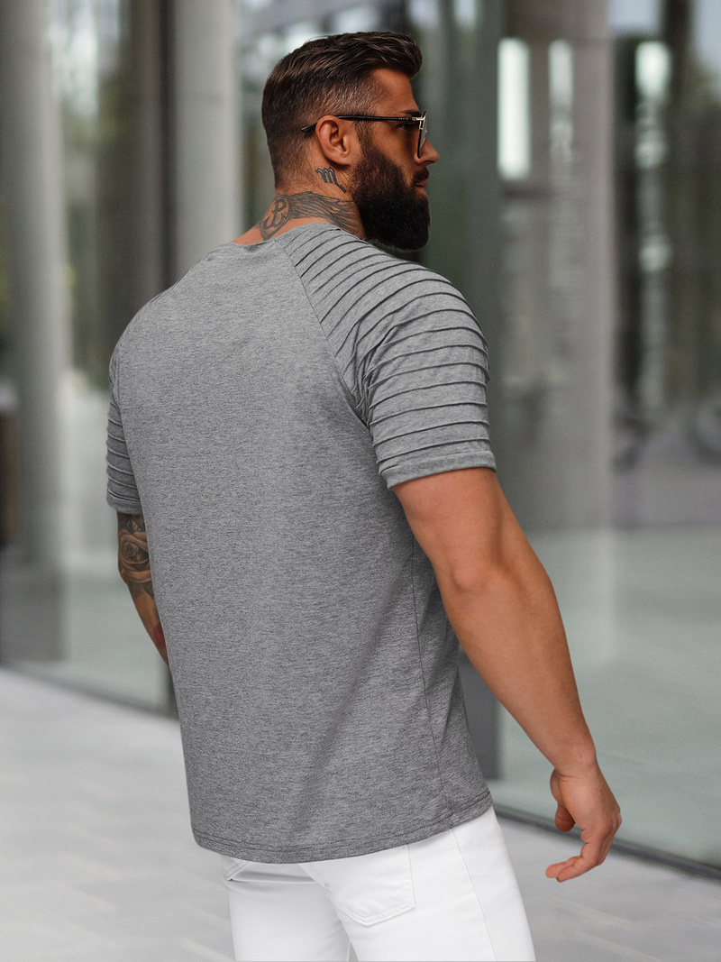 Camiseta de hombre grafito OZONEE JS/8T88/5Z