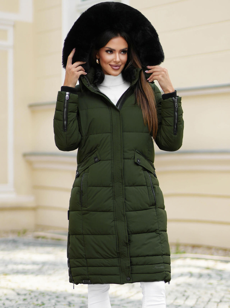 Chaqueta de mujer caqui OZONEE O/W377Z