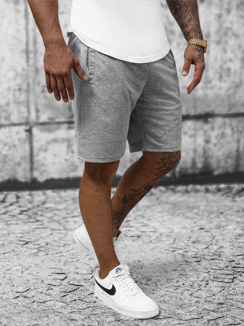 Pantalón corto de hombre gris OZONEE JS/8K100/2Z