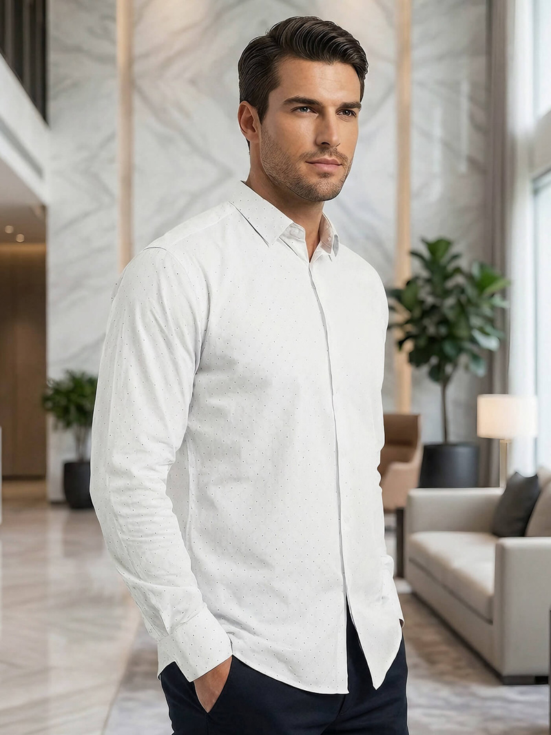 Camisa de hombre blanca OZONEE V/V185Z