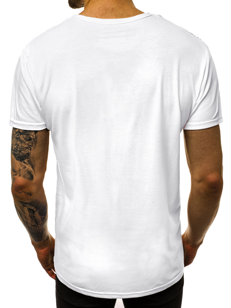 Camiseta de hombre blanca OZONEE JS/KS1998