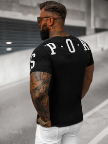 Camiseta de hombre negra OZONEE O/8T1260/3