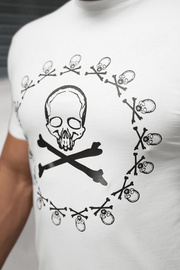 Camiseta de hombre blanco OZONEE NB/MT3068