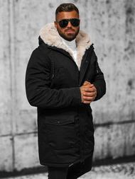 Chaqueta de invierno de hombre negra OZONEE JS/5M120/392