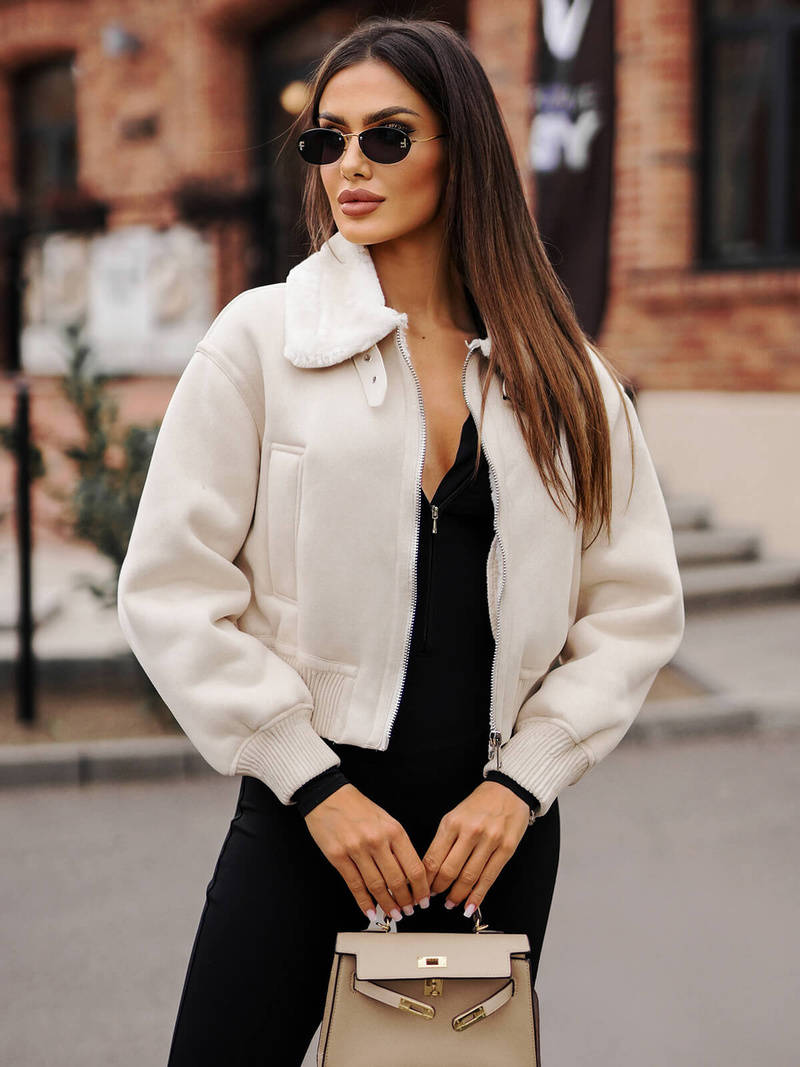 Chaqueta de mujer crudo OZONEE O/81326