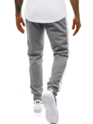 Pantalón de chándal de hombre blanco grisáceo OZONEE JS/JZ11008