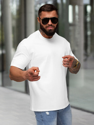 Camiseta de hombre blanco OZONEE JS/67T1298/1