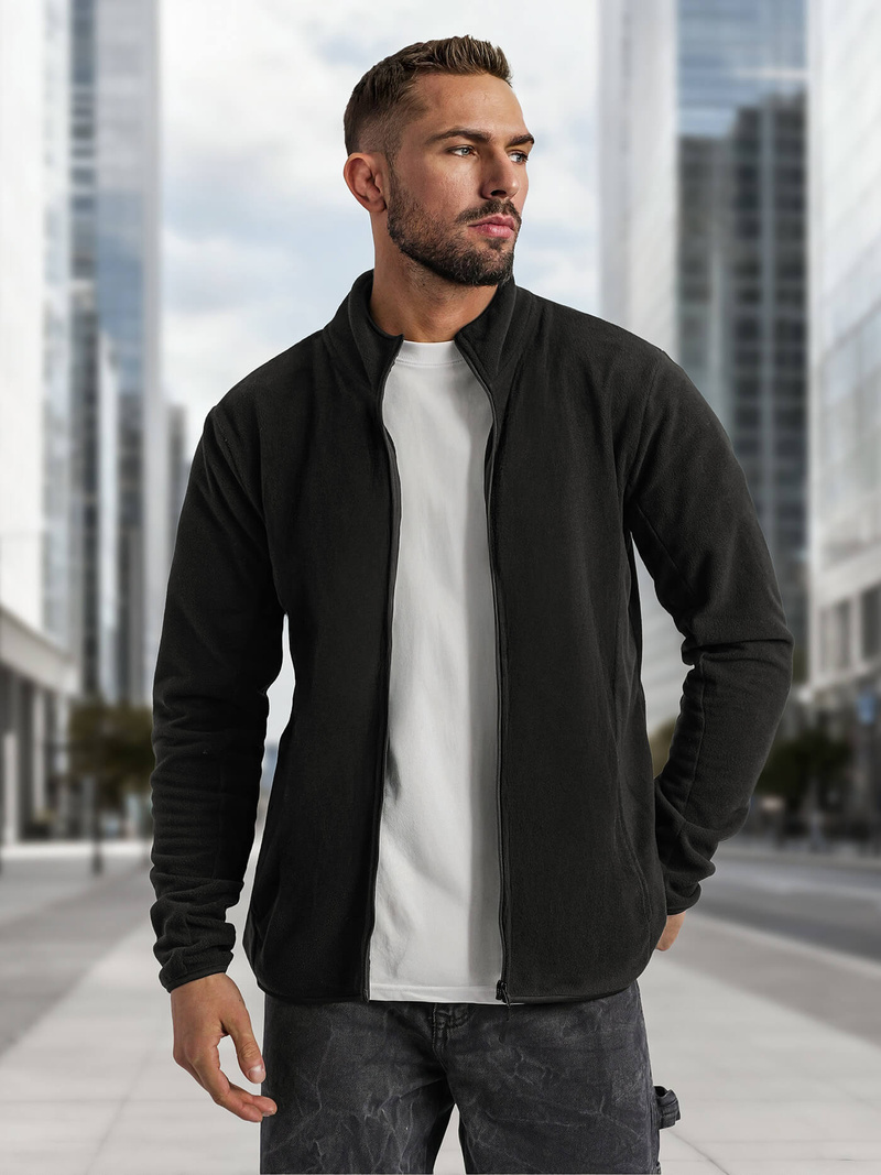 Sudadera de hombre negra OZONEE JS/HH016/3