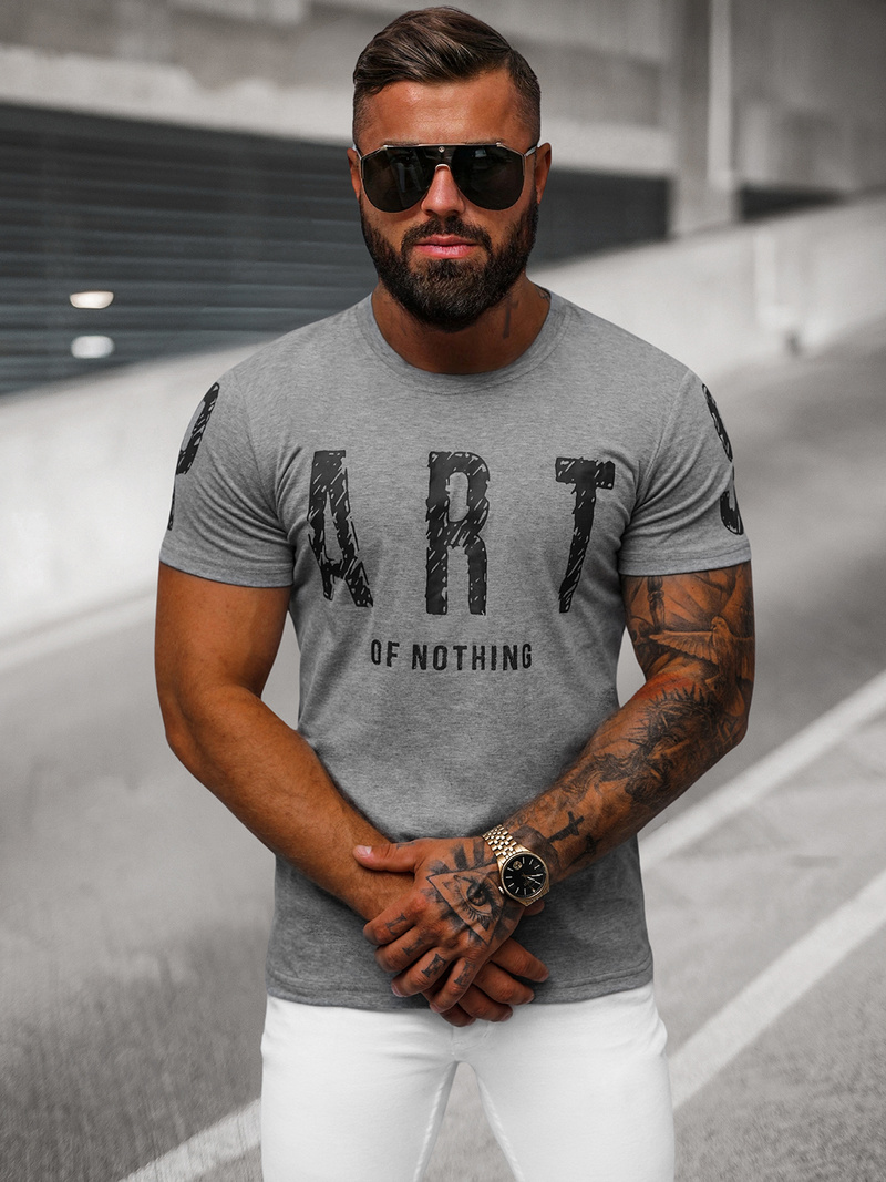 Camiseta de hombre grafito OZONEE O/8T1263/5