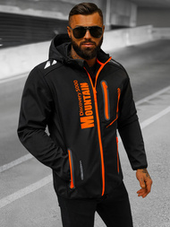 Chaqueta softshell de hombre negro y naranja OZONEE JS/HH026/1