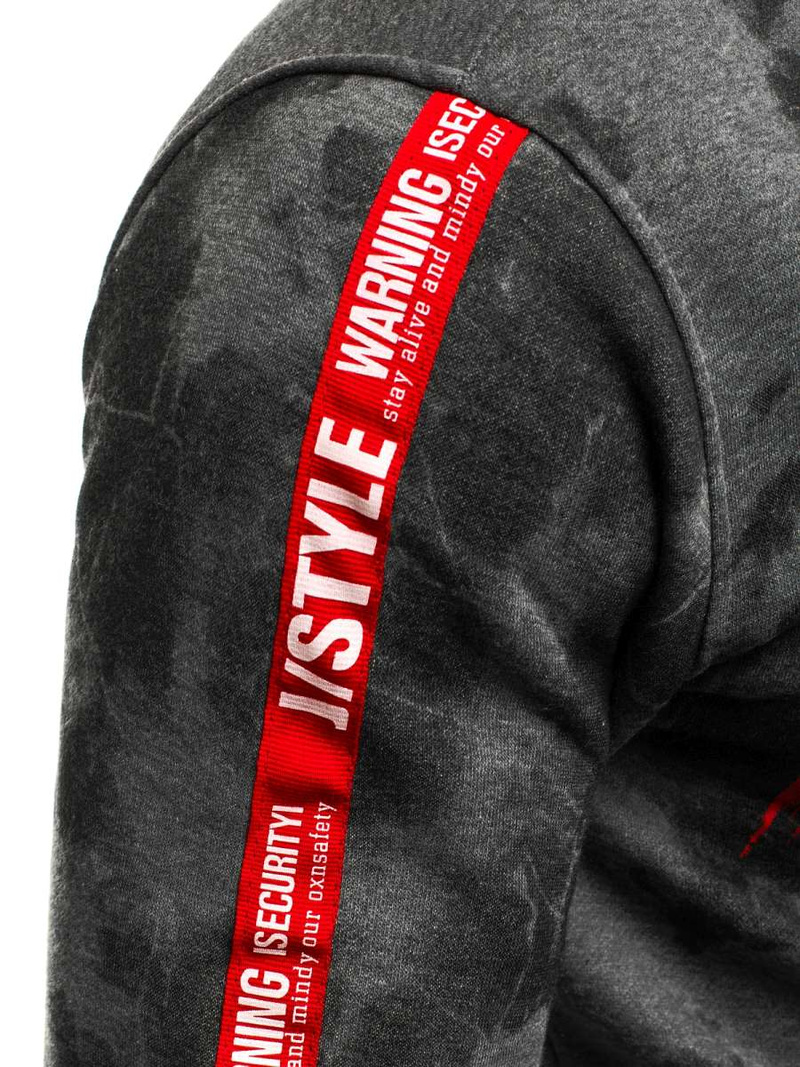 Sudadera de hombre grafito OZONEE JS/DD210Z