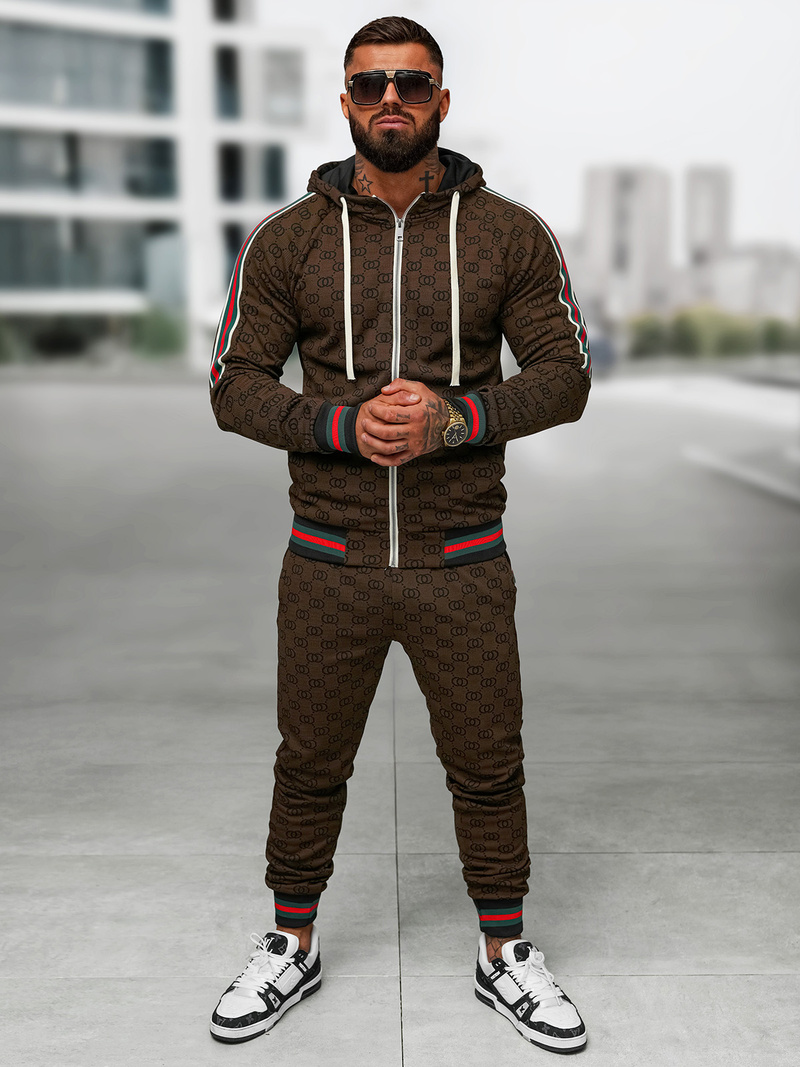 Chándal de hombre beige oscuro OZONEE O/FF5111AB