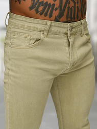 Vaqueros de hombre beige OZONEE BL/JK880