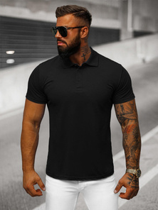 Polo de hombre negro OZONEE JS/8T80/3Z