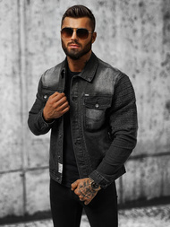 Chaqueta vaquera de hombre negra OZONEE NB/MJ521N