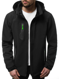 Chaqueta de hombre negro-verde OZONEE GE/12268