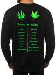 Sudadera de hombre negra OZONEE MACH/3149