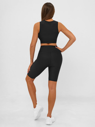 Leggins mujer cortos negros OZONEE JS/17K597/3