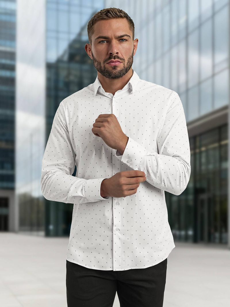 Camisa de hombre blanca OZONEE V/V180