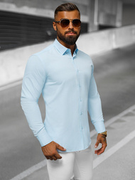 Camisa de hombre azul claro OZONEE O/V59