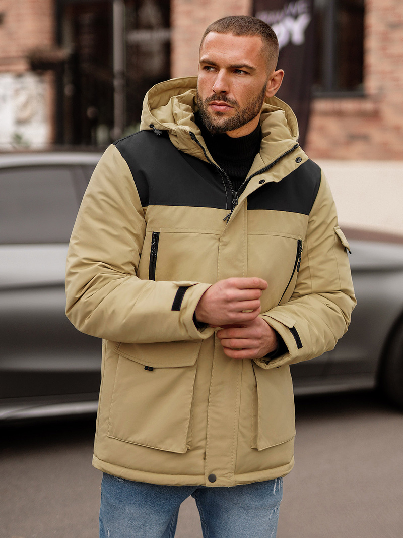 Chaqueta de hombre beige OZONEE JS/22M322/62Z
