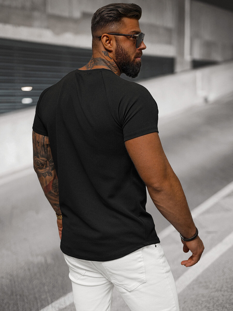 Camiseta de hombre negras OZONEE O/T7256