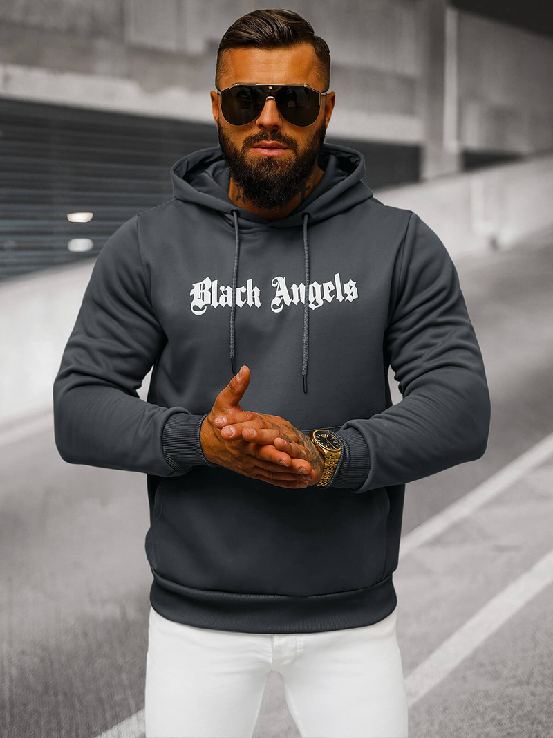 Sudadera de hombre grafito OZONEE JS/27B6509/5