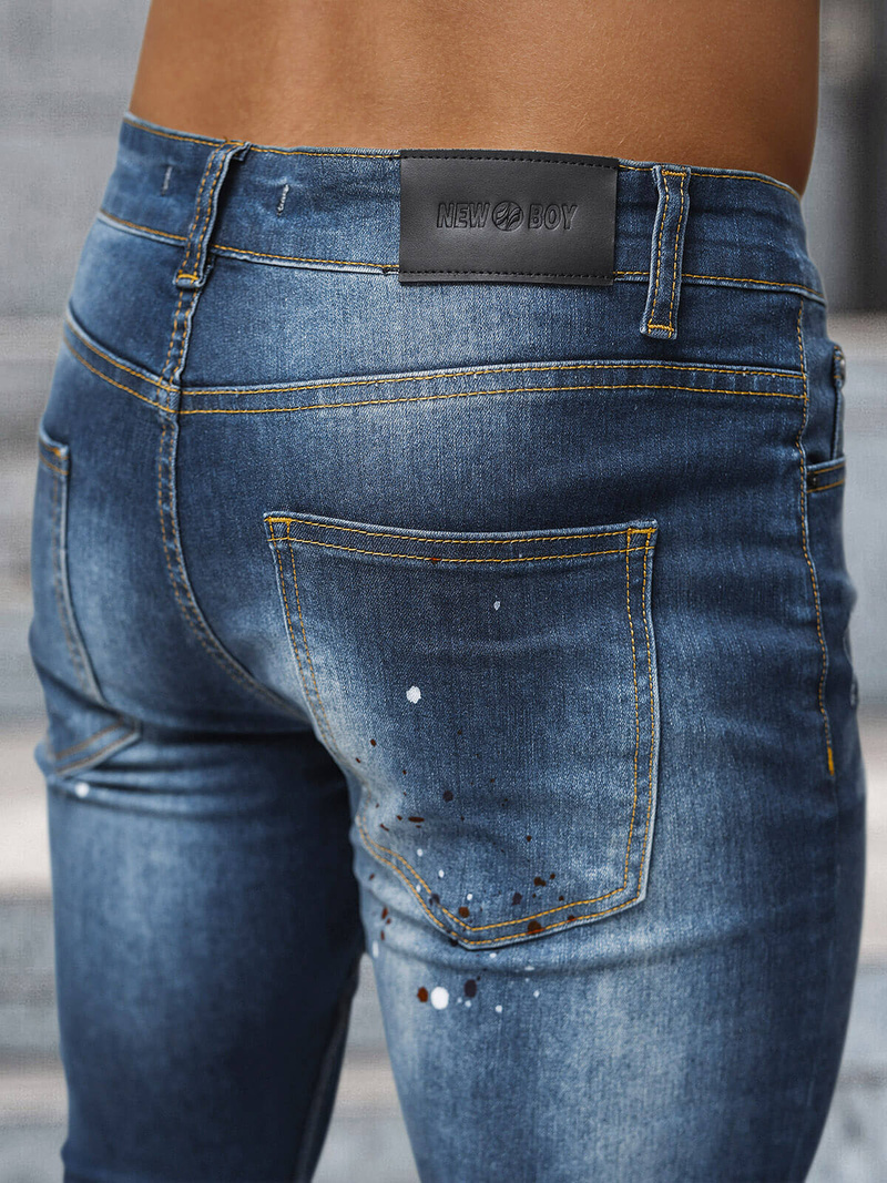 Vaqueros de hombre azul oscuro OZONEE NB/MP0170BS