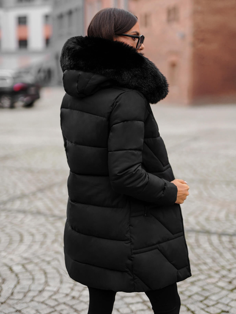 Chaqueta de mujer negra OZONEE JS/16M9099/392Z