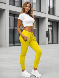 Pantalón de chándal para mujer amarillo OZONEE JS/CK01Z
