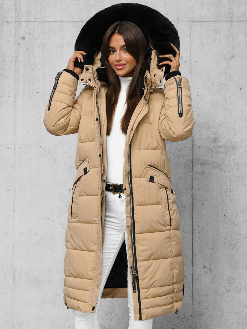 Chaqueta de mujer beige OZONEE O/W377