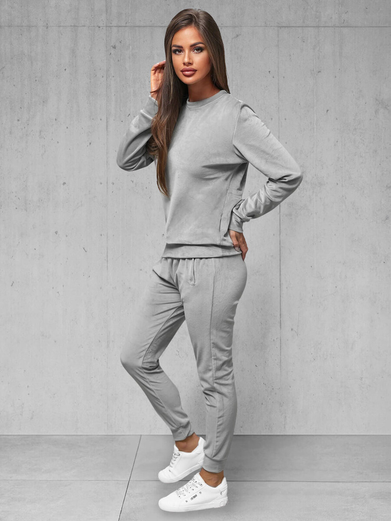 Chándal velour de mujer de gris ZONEE O/8C1173/2Z