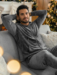 Chándal velour de hombre grafito OZONEE JS/8C1169/6Z