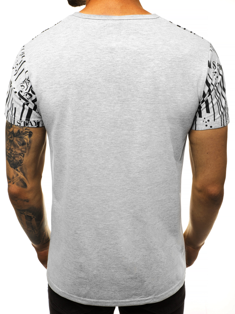 Camiseta de hombre gris OZONEE JS/KS1993