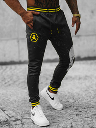 Pantalón de chándal de hombre negras OZONEE JS/K10228Z