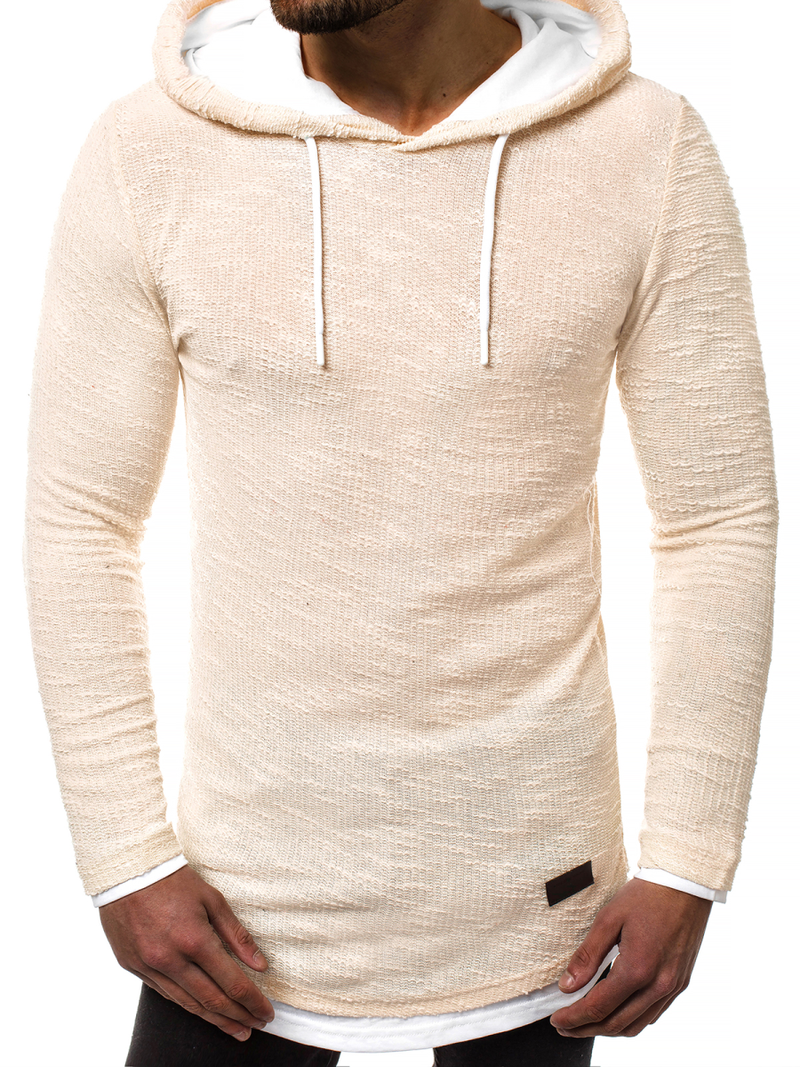 Sudadera de hombre beige OZONEE O/1252