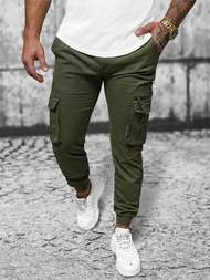 Pantalón chino jogger de hombre verde OZONEE NB/MP0201MV