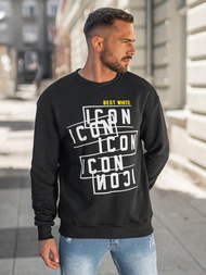 Sudadera de hombre negra OZONEE JS/8B1763/3