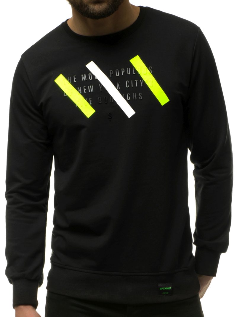 Sudadera de hombre negra OZONEE MACH/2105